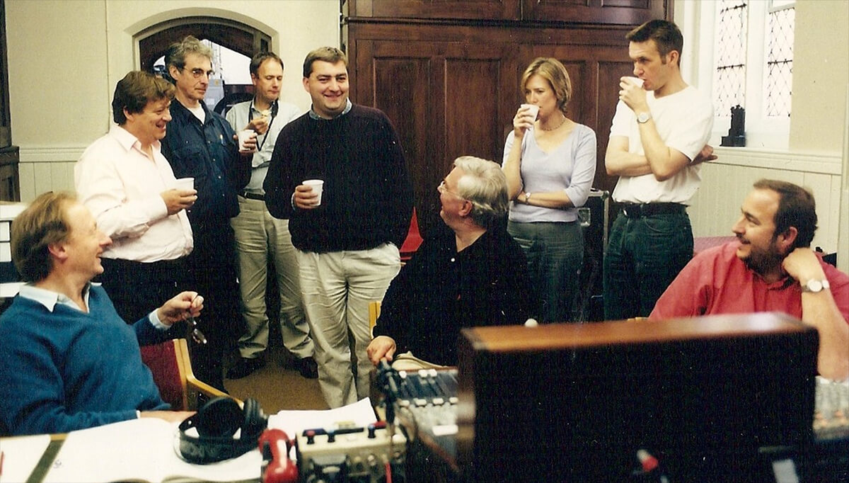 A cheerful moment in the controll room during the recording of the Krommer Partitas with Bastiaan Blomhert